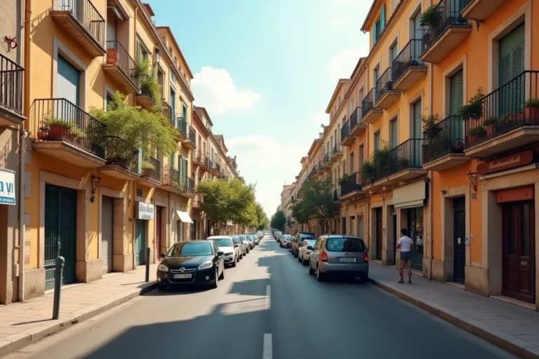 Vue d'une rue résidentielle typique du 9ème arrondissement de Marseille près du quartier La Rose, immeubles provençaux et trottoir calme